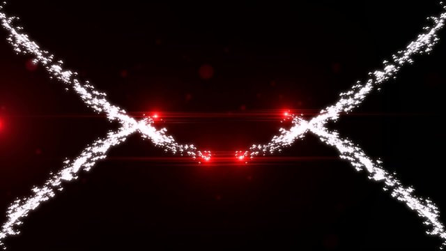 Optical & particle with cross red flare