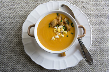 Pumpkin creamy soup