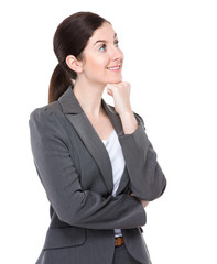 Side profile of businesswoman