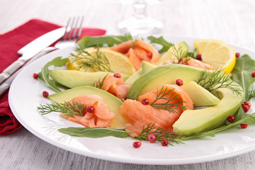 avocado and salmon