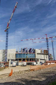 Construction du Grand Stade de l'OL