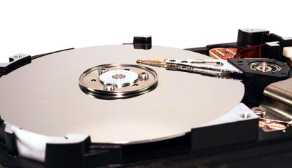 Opened hard disk