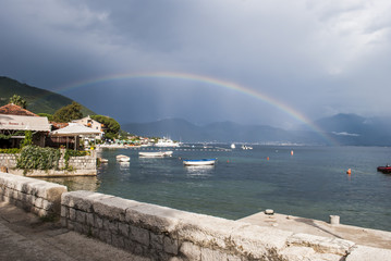 Rainbow over the Bay of Kotor
