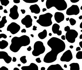 Wallpaper murals Black and white Seamless cow print