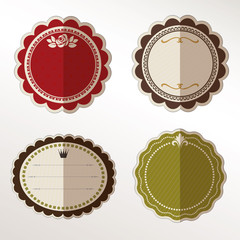 Vector Frame labels Set ornamental vintage decoration