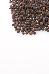 Black pepper isolated on white background