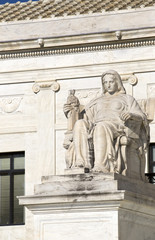 Statue outside the Supreme Court in Washington