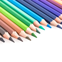 Color pencil isolated on white background