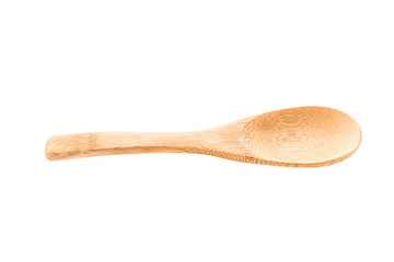 Wooden spoon isolated on white background