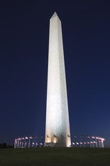 Washington monument at night, Washington