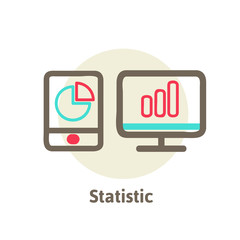 vector illustration icons of optimization, programming process