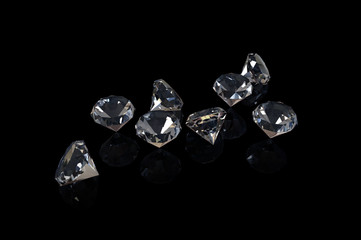 Diamonds on black background
