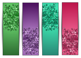 Floral banners collection