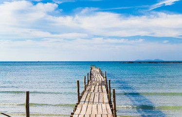 Fototapeta premium Contemplating the Sea Boardwalk Admire