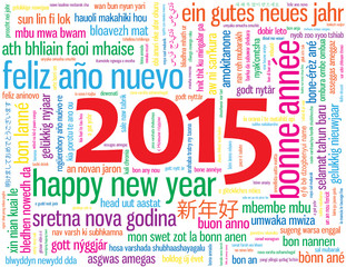 Carte de Voeux Carte "BONNE ANNEE 2015" (happy new year)