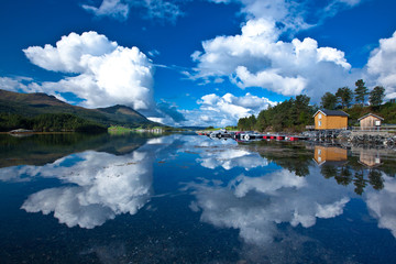 Fototapeta na wymiar Norway - Fjord reflection