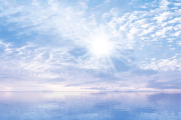 Sky Sun Sea Background - 71945350