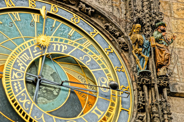 Old astronomical clock
