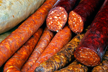 Salami and sausages
