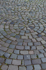 Texture of road pavers