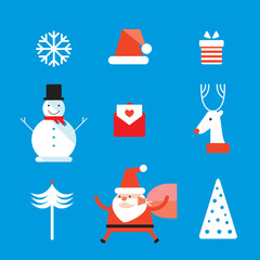 Obraz na płótnie Canvas Christmas and New Year icon set