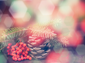 decorations on the Christmas tree, Christmas background
