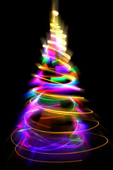 christmas lights as xmas tree