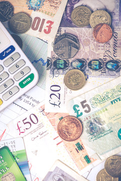 british pounds coins and notes