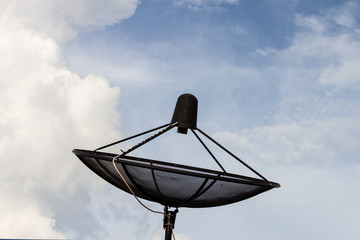 satellite dish on roof