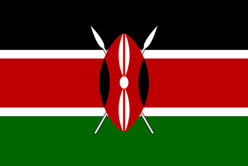 original and simple Kenya flag