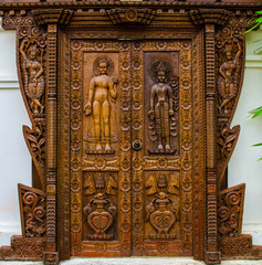 Traditional wood door