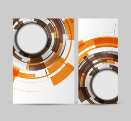 Brochure business abstract technology circles or roll up.