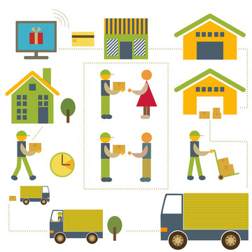 Delivery &ndash; Infographic concept