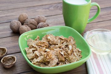 Breakfast cereal in a bowl