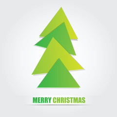 Fototapeta premium The simple geometric triangle form Christmas tree