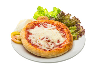 Pizza with tomato and cheese