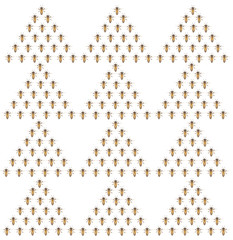 a swarm of bees on a white background