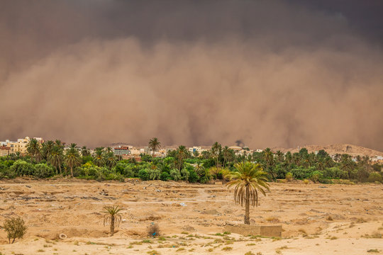 Sandstorm in Gafsa,Tunisia