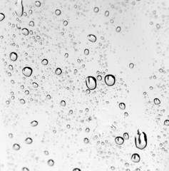 Water drops on glass