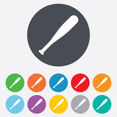 Baseball bat sign icon. Sport symbol.
