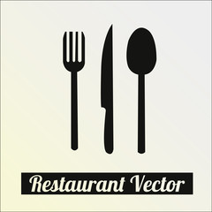 Restaurant Illustration over color background