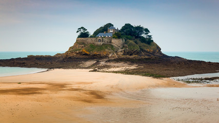 European Beach Landscape with Castle