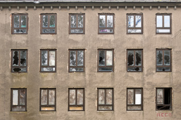 Fassade eines verlassenen Gebäudes