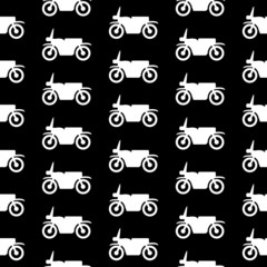 Motorcycle symbol seamless pattern