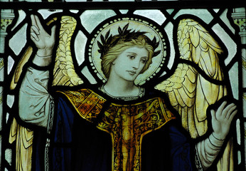 An angel in stained glass