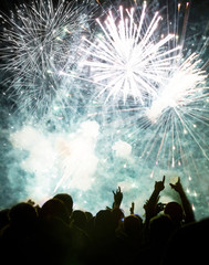 Crowd waiting for New year