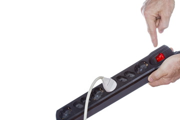 Schalter an Steckdosenleiste