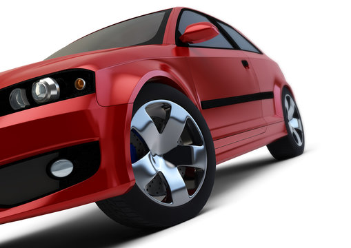 Red car render