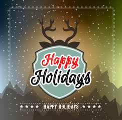 Christmas Greeting Card for happy Holiday flyers