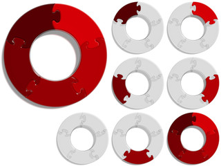 Circle Puzzle 05 - Red